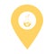 Poison location map pin icon. Element of map point for mobile concept and web apps. Icon for website design and development, app d