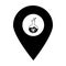 Poison location map pin icon. Element of map point for mobile concept and web apps. Icon for website design and development, app d