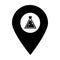 Poison location map pin icon. Element of map point for mobile concept and web apps. Icon for website design and development, app d