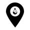 Poison location map pin icon. Element of map point for mobile concept and web apps. Icon for website design and development, app d