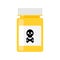 Poison pharmacy bottle vector icon.