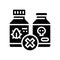 poison prohibition for safe children glyph icon vector illustration