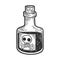 Poison venom bottle sketch vector illustration