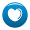 Poisoned heart icon blue