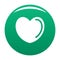 Poisoned heart icon vector green