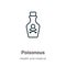 Poisonous outline vector icon. Thin line black poisonous icon, flat vector simple element illustration from editable health and