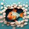 poisson d'avril  - april fish, concept for April Fools' Day in France. AI generated