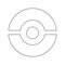 pokeball icon. Element of cyber security for mobile concept and web apps icon. Thin line icon for website design and development,