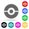 pokeball icon. Pokemon container. Elements in multi colored icons for mobile concept and web apps. Icons for website design and de