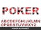 Poker alphabet. From A to Z