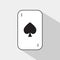 Poker card. spade joker. white background to be easily separable.