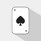 Poker card. spade king. white background to be easily separable.