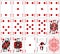 Poker cards diamond set two color classic design