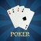 Poker cards. Gambling concept, casino mobile apps