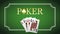 Poker cards game HD animation