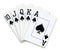 Poker cards Straight Flush spades hand - isolated