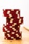 Poker casino chips stacks close up. Casino concept, risk, chance, good luck or gambling. Detail of casino chips