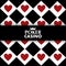 Poker casino hearts poster geometric design