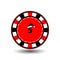 Poker chip Christmas new year. Icon EPS 10 illustration on a white background to separate easily. Use for websites, design,