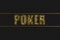 Poker golden halftone sign