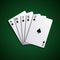 Poker hand cards flush combination template