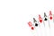 Poker hand four of a kind in aces with 10 of diamonds as kicker