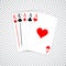 A Poker Hand Full House three Aces and pair of Kings playing cards