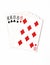 Poker hand rankings symbol set Playing cards in casino: full house on white background, luck abstract