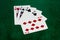 Poker hands - Two pair - jacks, fours, nine