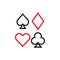 Poker icon graphic design template vector