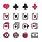 Poker icon set