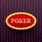 Poker luxury retro banner template with lightbulb glowing on garland lights