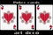 Poker playing card. 5 heart. 6 heart. 7 heart.