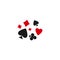 Poker playing cards suits symbols - Spades, Hearts, Diamonds and Clubs