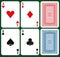 Poker set with isolated cards - Aces and card backs