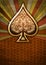 Poker spade design on a textured background