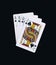 Poker spades of J Q K A playing cards