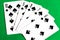 Poker straight flush playing cards