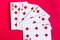 Poker straight flush playing cards, suit of diamonds