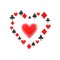 Poker suit heart symbols