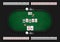 Poker table. Online poker room. Full deck of playing cards. Texas Hold`em game illustration. Online game concept