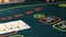 Poker table - Texas Hold`Em, professional dolly shot
