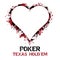 Poker texas holdem illustration with grunge effect