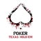 Poker texas holdem illustration with grunge effect