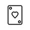 Poker thin line icon