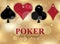 Poker wallpaper with card symbols