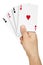 Poker Winning Hand Aces Ace Cards Isolated