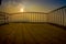 POKHARA, NEPAL, SEPTEMBER 04, 2017: Close up of metallic fence tructure at hilltop of the Sarangkot lookout point in the