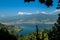 Pokhara - A panoramic view on Phewa Lake from World Peace Pagoda