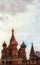 Pokrovsky Cathedral on the red square in Moscow. Domes of St. Ba